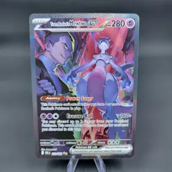 Pokemon TCG Team Rocket's Mewtwo Ex 231/182 SIR Destined Rivals Near Mint Holo - Image 1