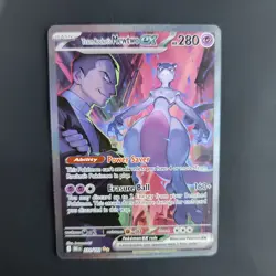 Pokemon TCG Team Rocket's Mewtwo Ex 231/182 SIR Destined Rivals Near Mint Holo - Image 3