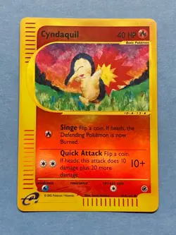 Pokemon Reverse Holo eReader Cyndaquil- Expedition- 104/165- LP - Image 1