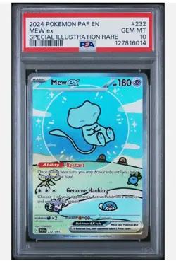 POKEMON PSA 10 2024 SV Paldean Fates Mew ex 232/091 SIR *6014 - Image 1