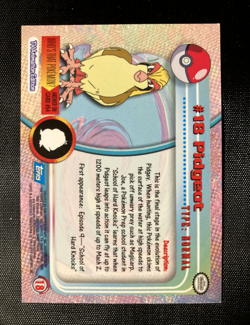 Topps Pokemon TV Animation Edition Series 1 Rainbow Holo Foil #18 Pidgeot Blue - Image 4