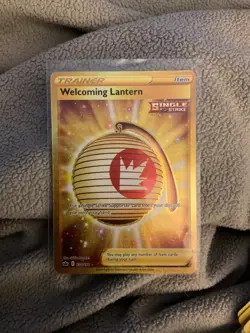 Pokemon TCG Welcoming Lantern 230/198 Gold Trainer Secret Rare NM/Mint - Image 1