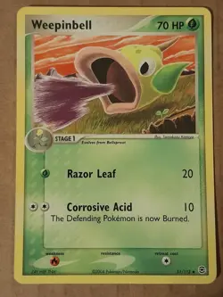 Pokemon Weepinbell 51/112 Fire Red Leaf Green NM See Pictures - Image 1