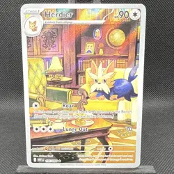 Pokemon White Flare Illustration Rare Herdier 155/086 Pokemon TCG NM - Image 4
