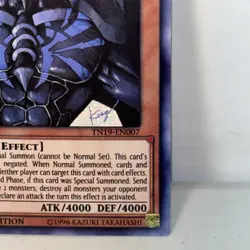 Obelisk the Tormentor TN19-EN007 Prismatic Secret Rare Limited Ed. LP Yugioh TCG - Image 4