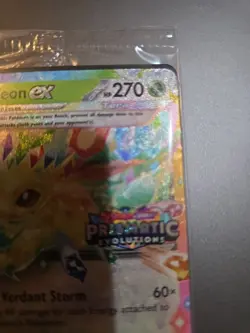 Leafeon EX Prismatic Evolutions STAMPED Sealed Promo Card 006/131 Surprise Box - Image 3