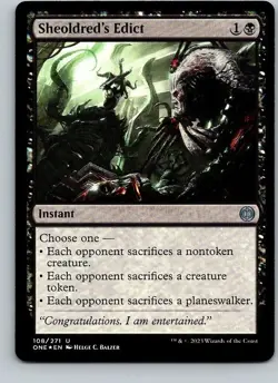 Sheoldred's Edict FOIL | Phyrexia: All Will Be One ONE 108 | NM | MTG - Image 1