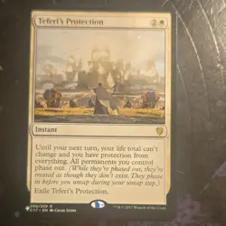 Teferi's Protection Commander 2017 Regular White Rare Instant Wizards English - Image 1