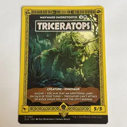 Triceratops - Wayward Swordtooth (Near Mint) - MTG Secret Lair Drop - SLD 1392 - Image 1