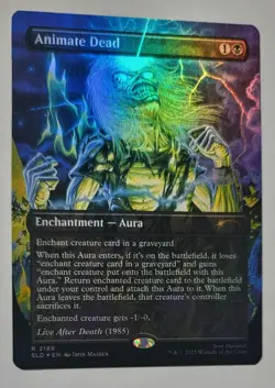 MTG Animate Dead (Rainbow Foil) Secret Lair x Iron Maiden 2189 NM - Image 1