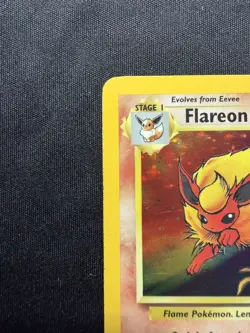 Pokemon - Flareon 3/64 NO SYMBOL MISPRINT Holo - Jungle HP - Image 2
