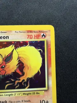 Pokemon - Flareon 3/64 NO SYMBOL MISPRINT Holo - Jungle HP - Image 3