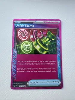 Pokemon TCG Unfair Stamp Scarlet & Violet-Twilight Masquerade 165/167 Holo... - Image 1