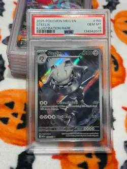 PSA 10 GEM Mint Steelix 150/132 Illustration Rare Full Art - Pokemon ME01 MEG - Image 1