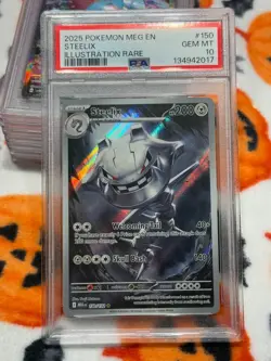 PSA 10 GEM Mint Steelix 150/132 Illustration Rare Full Art - Pokemon ME01 MEG - Image 4