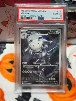 PSA 10 GEM Mint Steelix 150/132 Illustration Rare Full Art - Pokemon ME01 MEG - Image 5