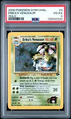 2000 Pokemon Gym Challenge 4 Erika's Venusaur Holo PSA 4 - Image 1