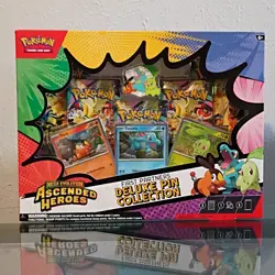 Pokemon Ascended Heroes First Partners Deluxe Pin Collection Box Tepig Totodile - Image 2