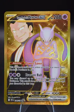 *Pokemon TCG Team Rocket's Mewtwo ex 240/182 Sv10: Destined Rivals Holo NM* - Image 1