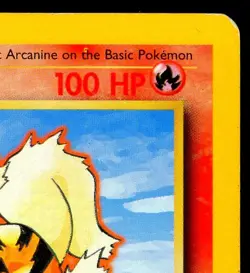 1999 Pokemon ARCANINE Base Set INK DOT ERROR Non Holo MISPRINT Card 23/102 WotC - Image 2