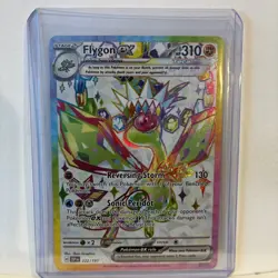 Pokemon TCG Flygon EX Holo Ultra Rare Card Sv08: Surging Sparks 222/191 - Image 1