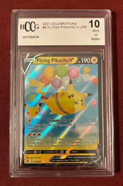Pokemon TCG Celebrations Flying Pikachu V Card BCCG 10 - Image 1
