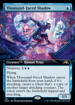 Thousand-Faced Shadow (Extended Art) - Kamigawa: Neon Dynasty (NEO) - Image 1