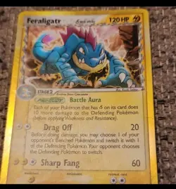 Pokemon EX Crystal Guardians Feraligatr & Treecko Delta Species Holo Cards Lot - Image 1