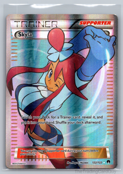 Pokemon TCG Trainer Skyla Breakpoint Full Art Ultra Rare Card 122/122 - LP - Image 1