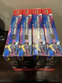 Pokemon TCG Mega Lucario ex Premium Figure Collection Box Factory Sealed Lit x4 - Image 2