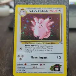 Pokemon Erika's Clefable Holo Rare 3/132 Gym Heroes 2000 English - Image 1