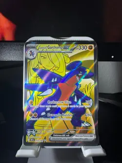 Pokemon TCG Full Art Cynthia's Garchomp ex Ultra Rare 215/182 Destined Rivals - Image 1