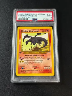 SHINING CHARIZARD PSA 9 2002 POKEMON NEO DESTINY #107 1ST EDITION MINT - Image 1