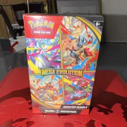 Pokemon Mega Evolution Booster Bundle Box 2025, Includes 6 Booster Packs - Image 1