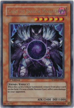Yu-Gi-Oh! Caius the Shadow Monarch (NM) 1st edition Ultra Rare SDDE-EN001 - Image 1