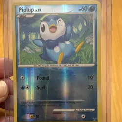 Pokemon TCG Piplup Platinum 121/147 Reverse Holo Common 60HP English Card - Image 1