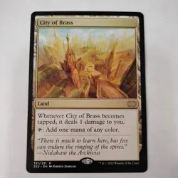 Magic the Gathering - City of Brass - Double Masters 2022 Regular NM MTG 321 2X2 - Image 1