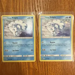 Pokemon TCG Alolan Vulpix 21a/145 Alternate Art Promos Cosmos Holo *LOT OF 2* - Image 1
