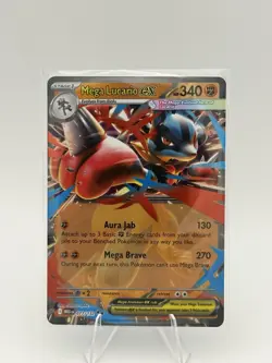 Pokemon TCG Mega Lucario ex 077/132 Me01 Double Rare Holo Stage 1 340 HP - Image 1