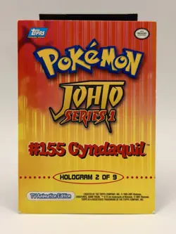 Cyndaquil #155 | 2001 Topps Johto Series 1 Hologram Rare 2 Of 9 Pokemon - Image 2