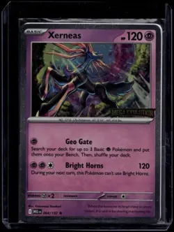 Pokemon TCG Xerneas 064/132 Mega Evolution Stamped Sealed NM - Image 1