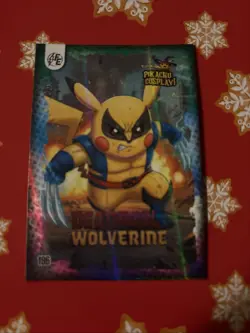 Deadpool Wolverine (Pikachu) #196 - Galaxy Holo Electric Pikachu Cosplay Pokemon - Image 1