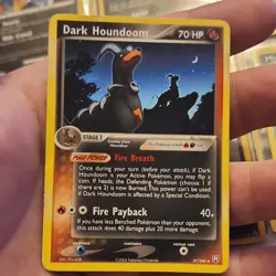 Pokemon Dark Houndoom Stage 1 70 HP Rare Regular EX Team Rocket Returns 37/109 - Image 1
