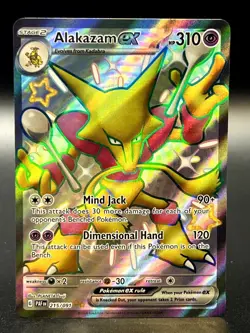 Alakazam ex 215/091 Shiny Ultra Rare SV: Paldean Fates Pokemon TCG - NM - Image 1