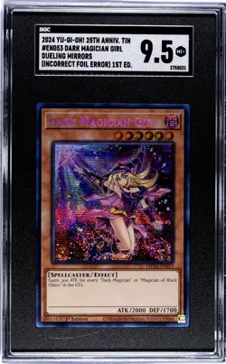 2024 Yu-Gi-Oh Dark Magician Girl Incorrect Foil Error - #EN053 - SGC 9.5 - Image 1