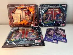 One Piece Illustration Box Vol 5 (qty1) Vol 6 (qty2) and OP14 Hanger (qty2) LOT - Image 1
