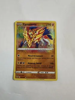 Pokemon Zamazenta 102/185 Swsh04: Vivid Voltage Amazing Rare Card - NM (b) - Image 1