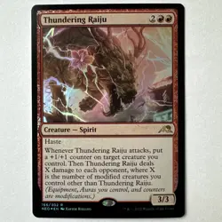 x1 Thundering Raiju - Foil R MTG Kamigawa: Neon Dynasty M/NM, English MTG - Image 1