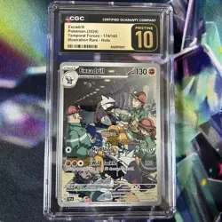 2024 Pokemon Temporal Forces #174 Excadrill IR Holo CGC Pristine 10 - Image 1