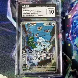 Pokemon Chatot 181/162 SV05: Temporal Forces Illustration Rare Holo CGC 10 2024 - Image 1